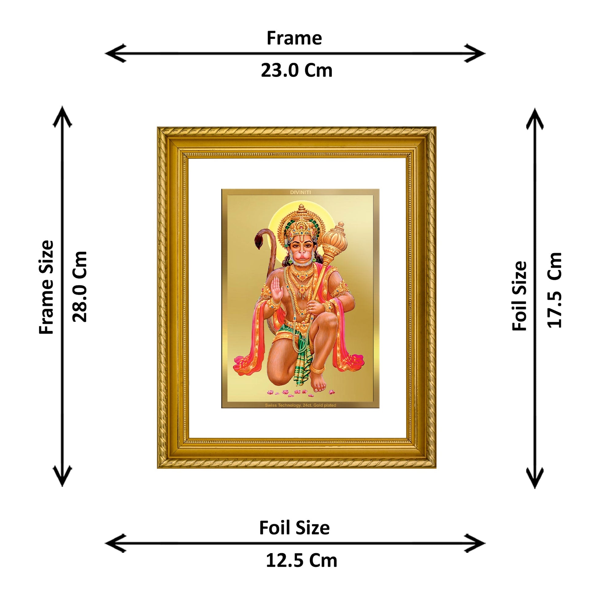 DIVINITI Hanuman Photo Frame for Spiritual Decor