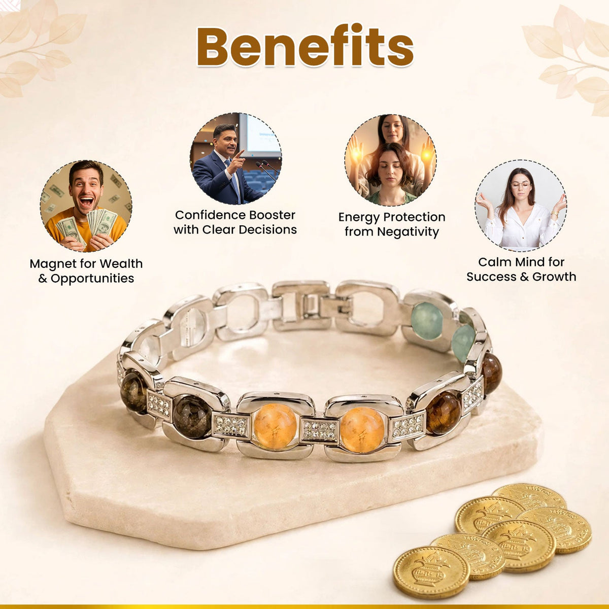 Dhan Yog Silver Plated Bracelet – Attract Wealth, Luck & Money