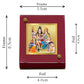 Diviniti 24K Gold Plated Shiv Parivar For Car Dashboard, Home Decor & Worship (7 x 9 CM)