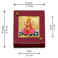 Diviniti 24K Gold Plated Laxmi Ji Frame For Car Dashboard, Home Decor, Puja, Festival Gift (5.5 x 6.5 CM)