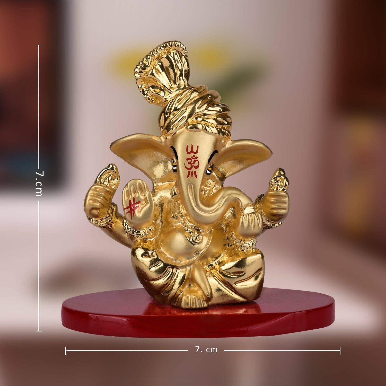 Divine 24K Gold Plated Ganesha for Car & Home