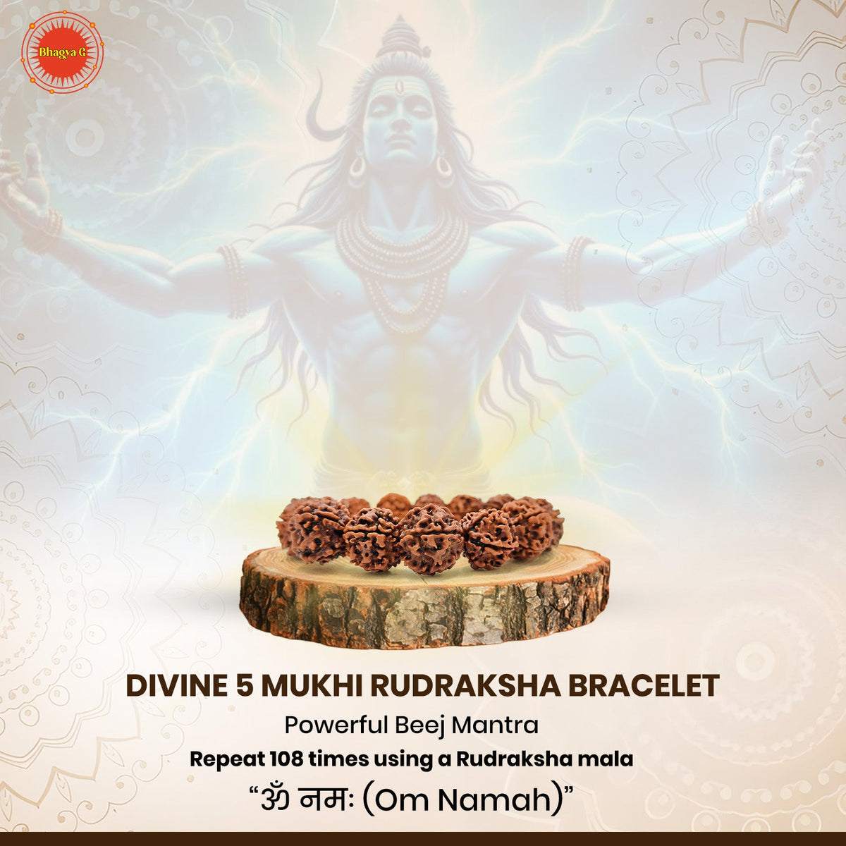 Divine 5 Mukhi Rudraksha Bracelet (Nepali)