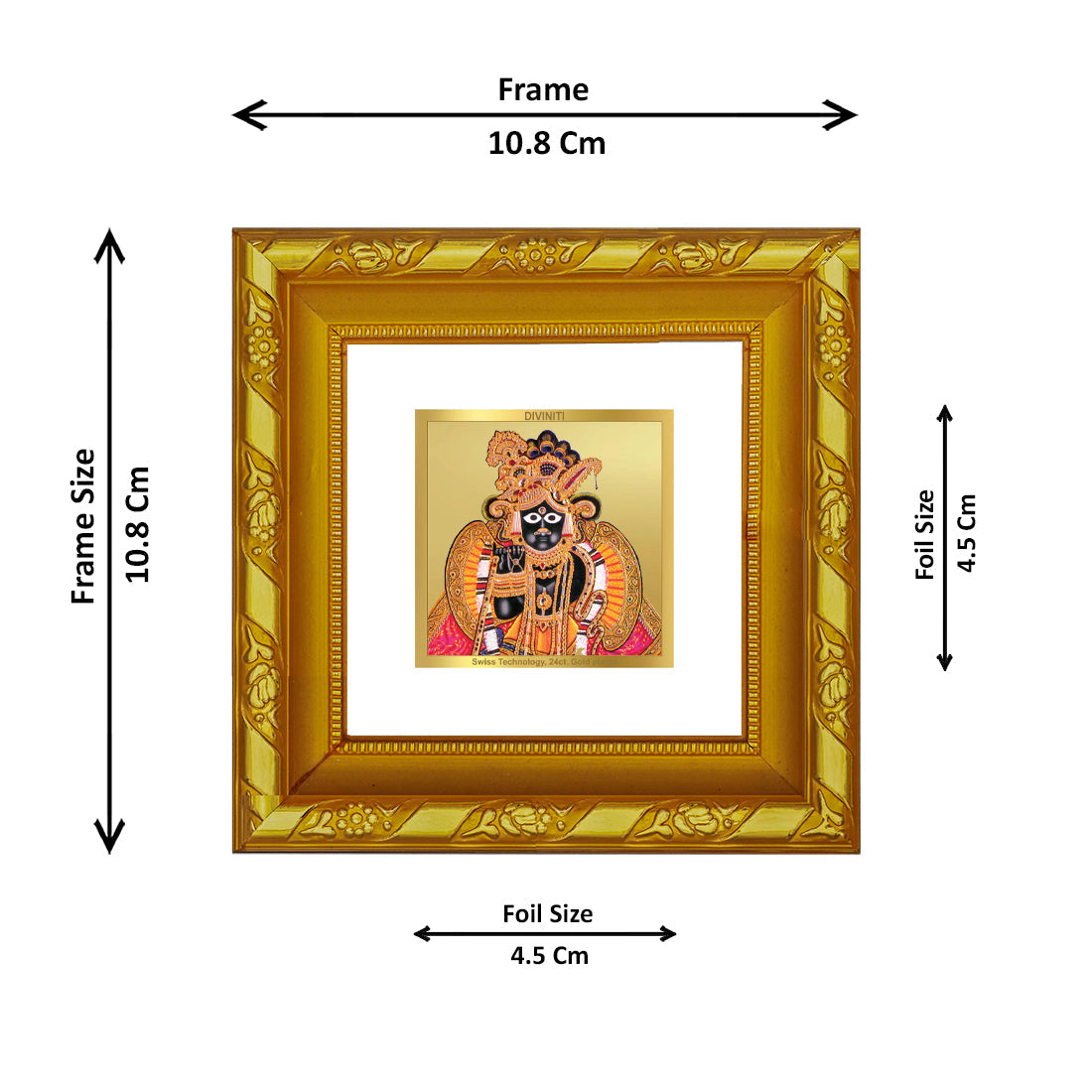 Divine Bankey Bihari 24K Gold Plated Photo Frame