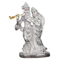 DIVINITI 999 Silver Plated Radha Krishna Idol For Home Decor, Puja Room, Housewarming (15.5 X 8.5 CM)