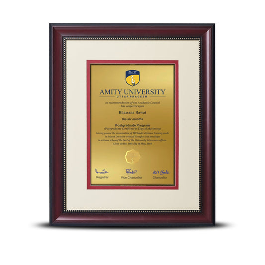 Elegant 24K Gold Plated Heritage Certificate