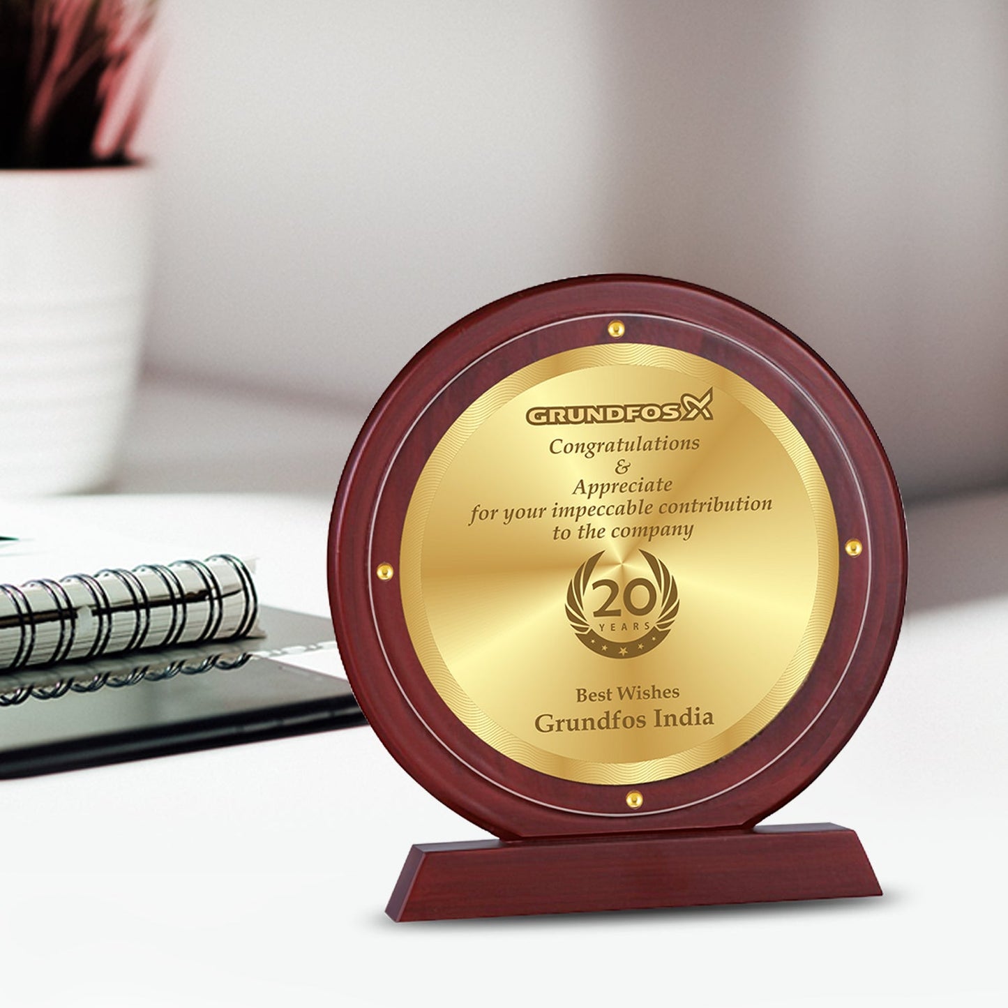 Elegant Custom MDF Memento with 24K Gold Foil