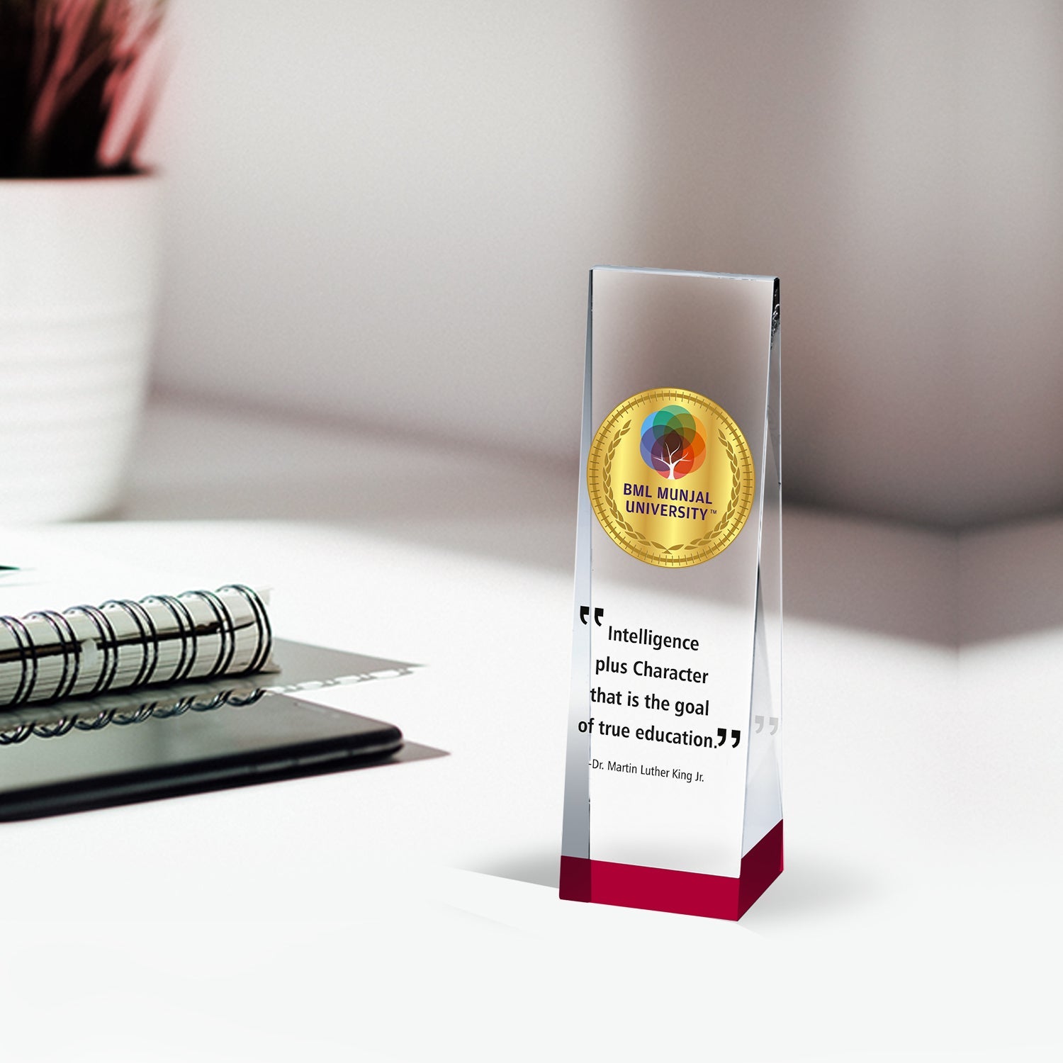 Elegant Customized Acrylic Trophy for Corporate Gifting