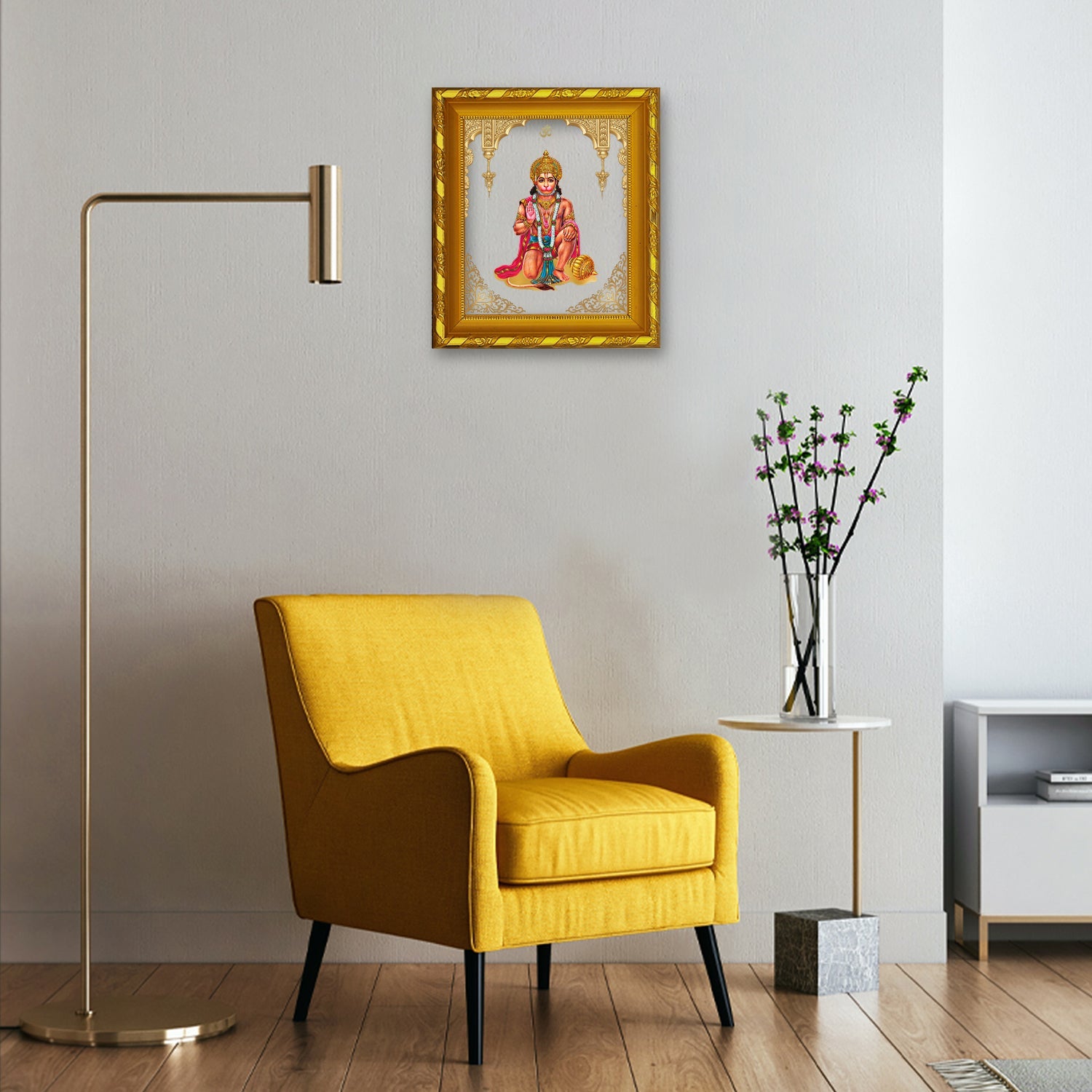 Elegant Gold Hanuman Photo Frame - Perfect Decor