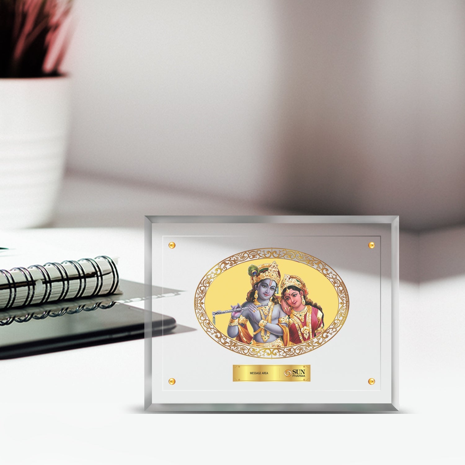 Elegant Radha Krishna God Photo Frame for Corporate Gifts