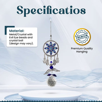 Evil Eye Wild Chime with Crystal Ball Hanging