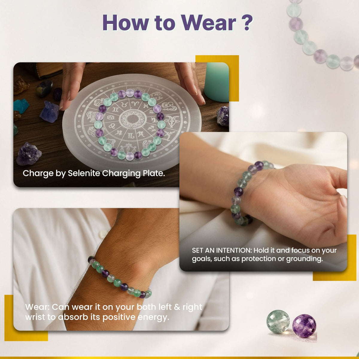 Fluorite New Crystal Bracelet