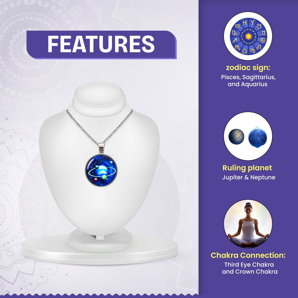 Glowing Galaxy Crystal Pendant