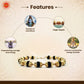 Gold Plated Black Grace Rudraksha Bracelet