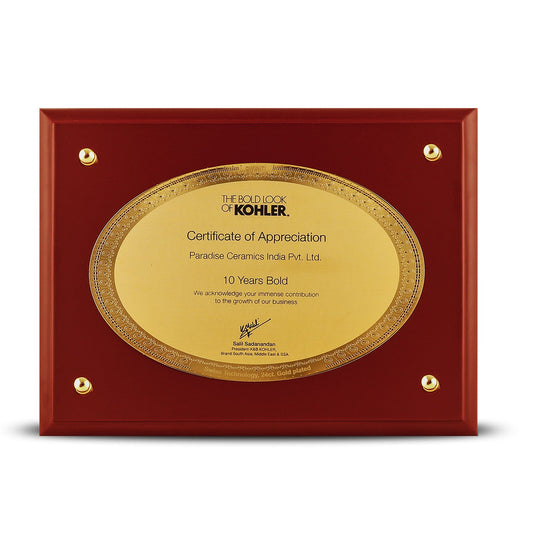 Gold Plated Heritage Certificate for Students