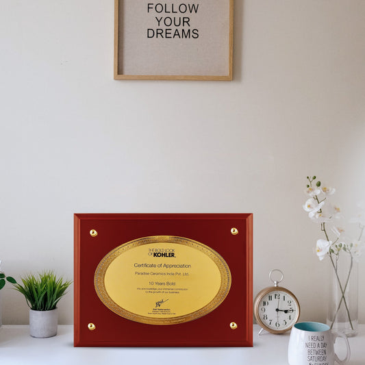 Gold Plated Heritage Certificate for Students