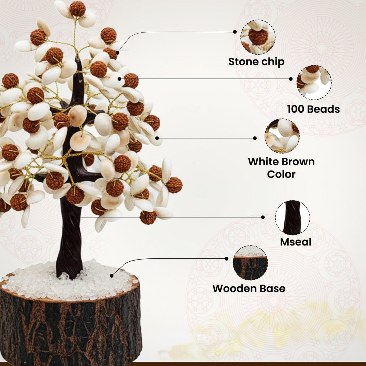 Gomti Chakra Rudraksha Tree - 100 Beads