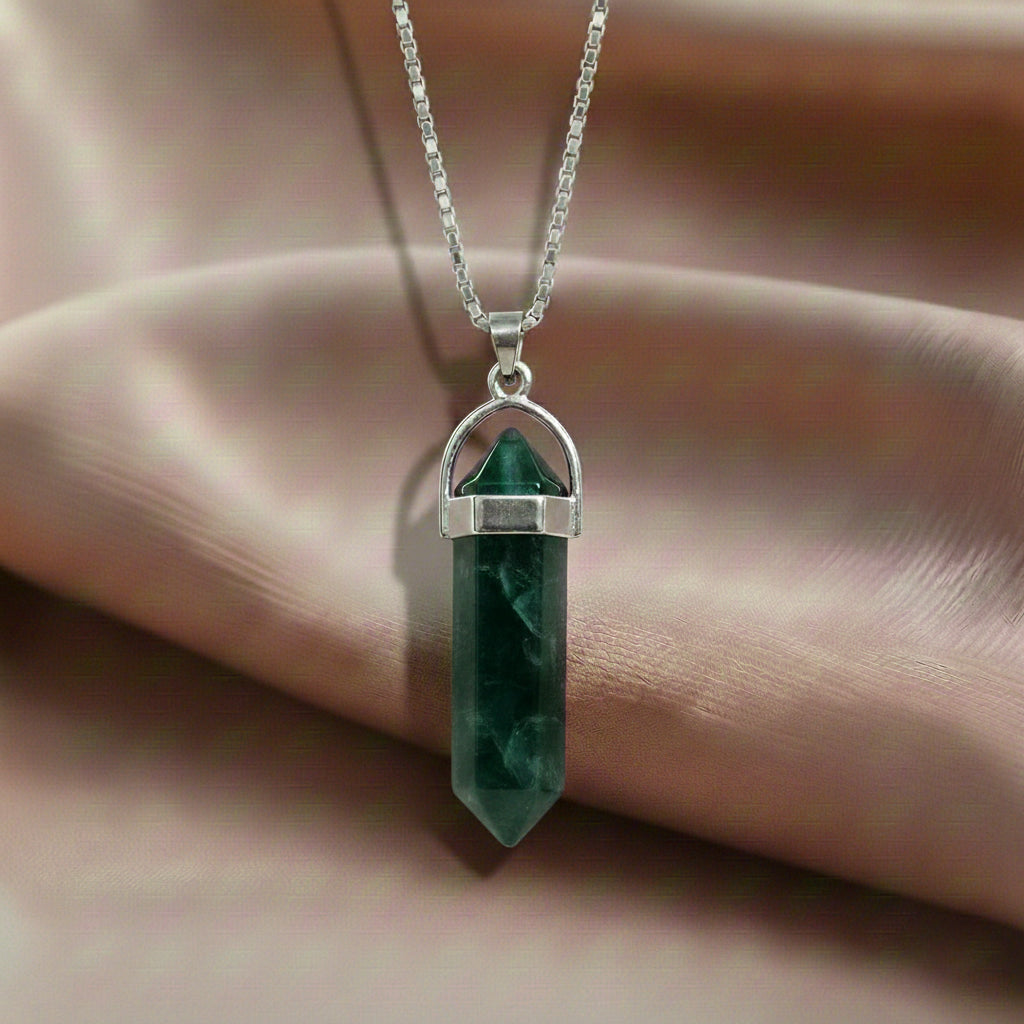 Green Jade Crystal Candle Pendant