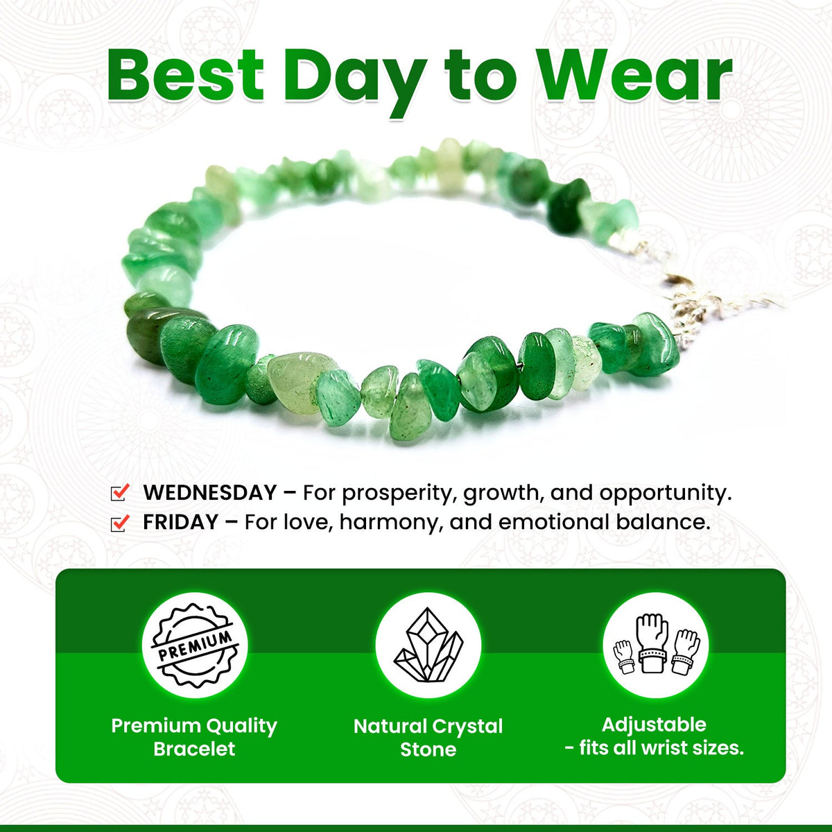 Green Aventurine Chips Bracelet