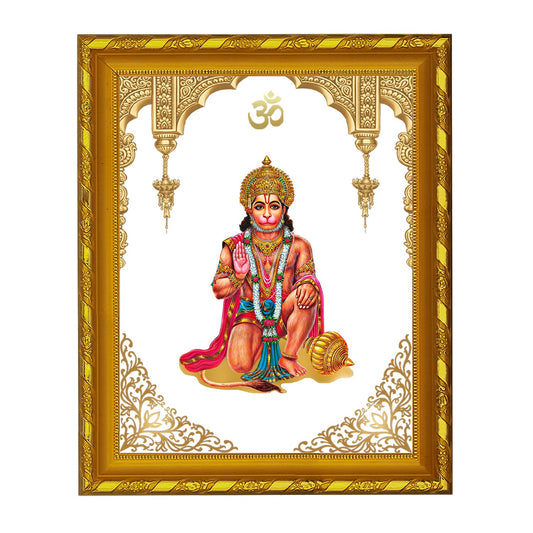 Hanuman Photo Frame | Gold Plated Showpiece