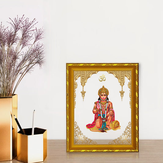 Hanuman Photo Frame | Gold Plated Showpiece