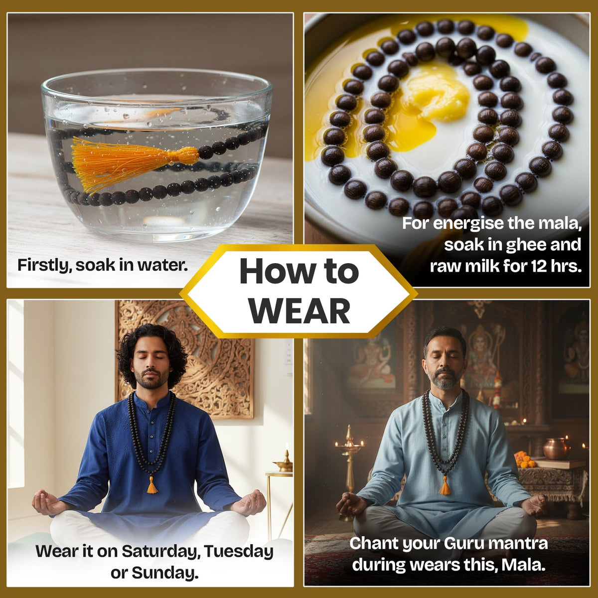 Original Karungali Mala (108 Beads), Govt. Certified Ebony Wood