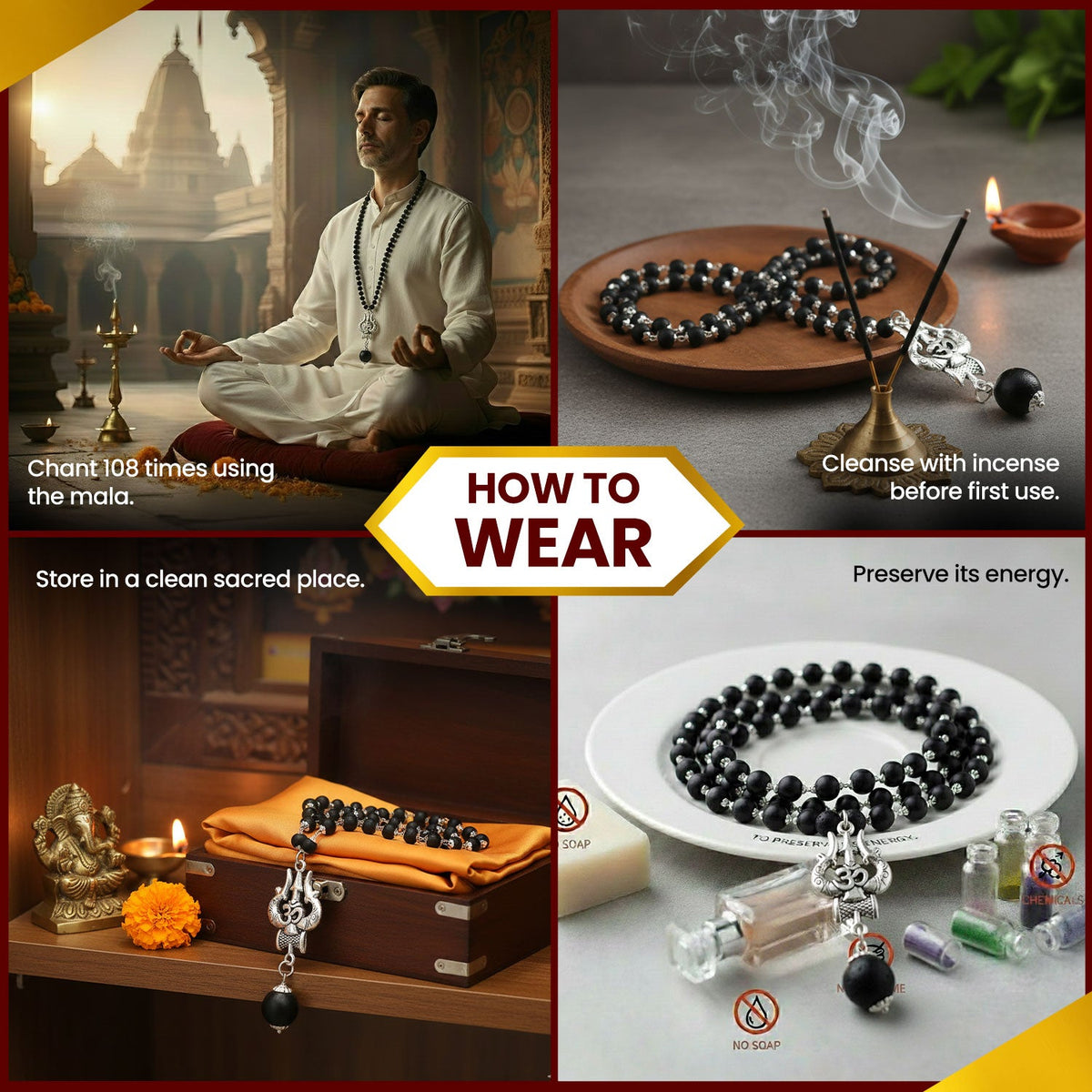 Karungali Shiva Om Mala – Protection, Peace & Positive Energy