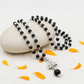 Karungali Silver Plated Mala with Om Damru Locket