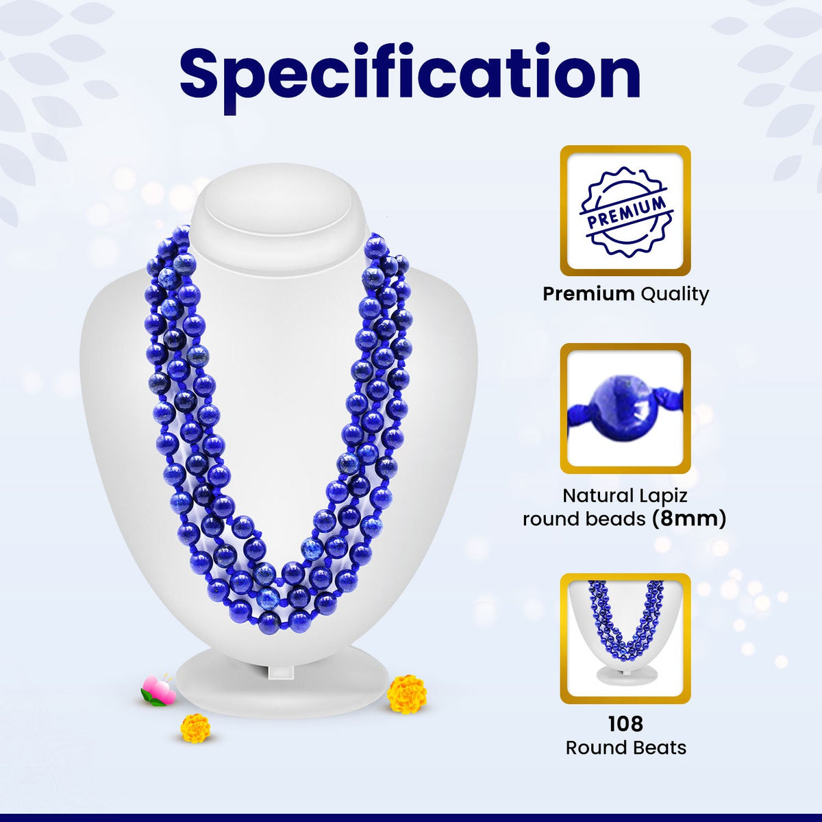 Lapis Lazuli Beads Mala