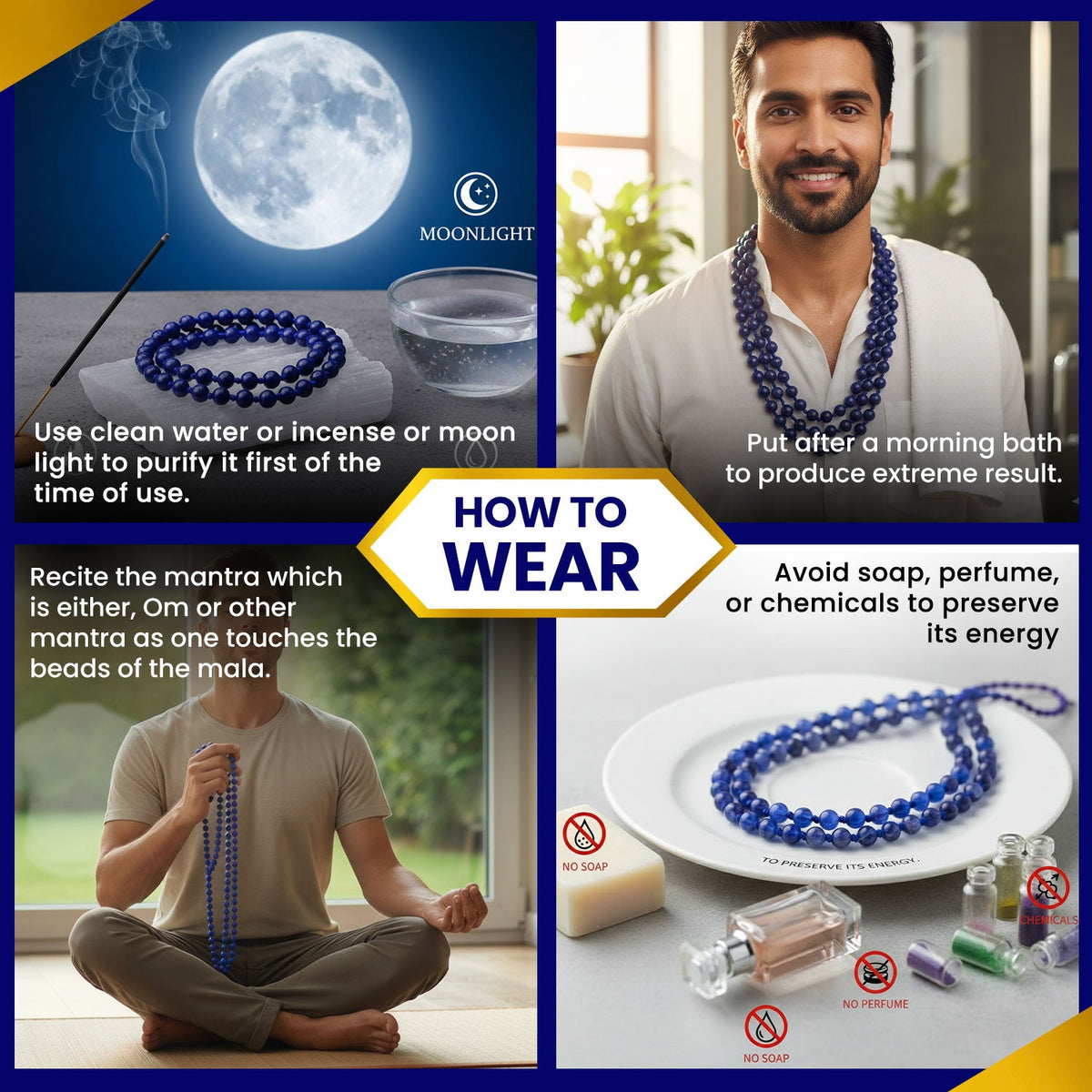 Lapis Lazuli Beads Mala