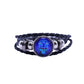Zodiac Bracelet–Elegant Black Leather Design with 12 Constellation Signs
