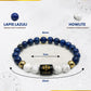 Libra (तुला राशि) Zodiac Lapis Lazuli & Howlite Crystal Bracelet