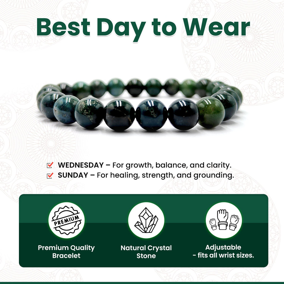 Moss Agate Bracelet