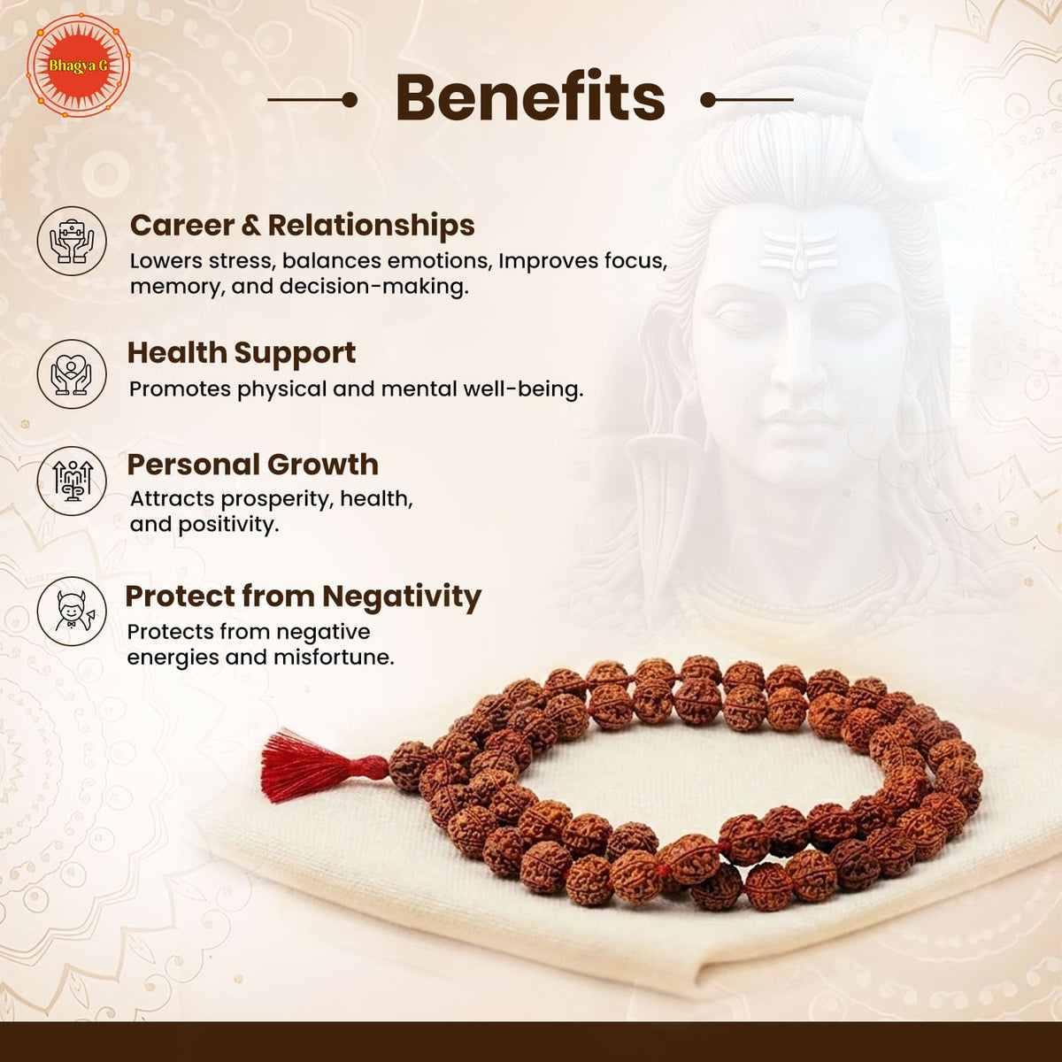 Nepali Rudraksha Mala (54 Beads)