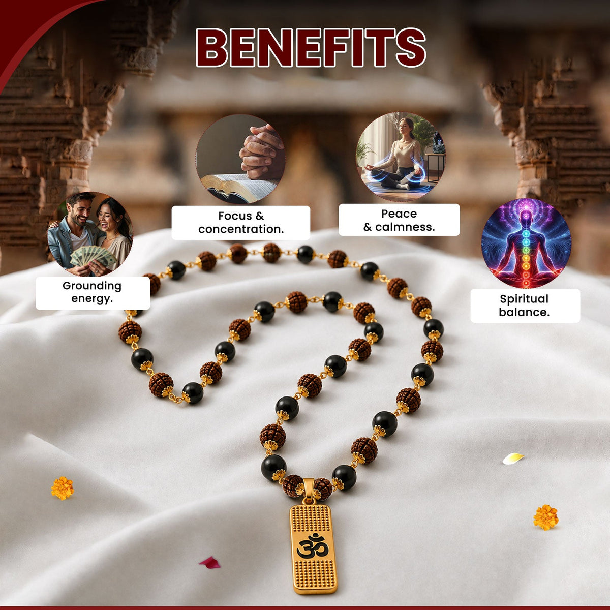 Om Rudraksha Karungali Mala