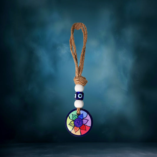 Om Seven Chakra Evil Eye Hanging