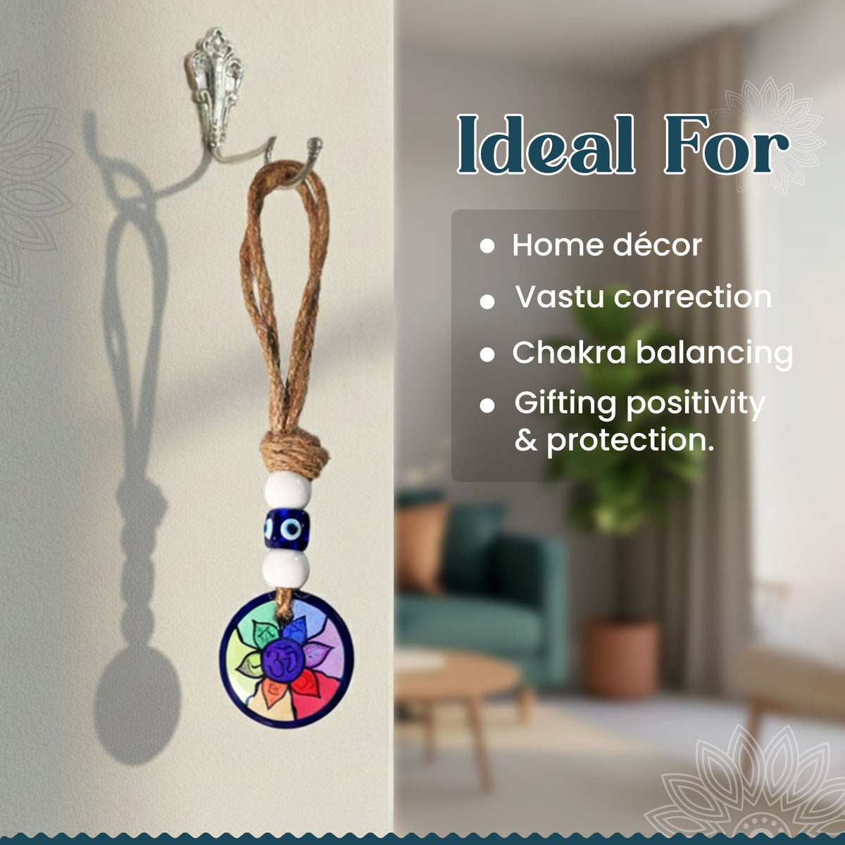 Om Seven Chakra Evil Eye Hanging