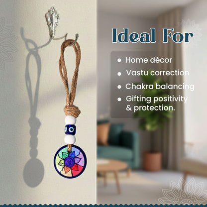 Om Seven Chakra Evil Eye Hanging