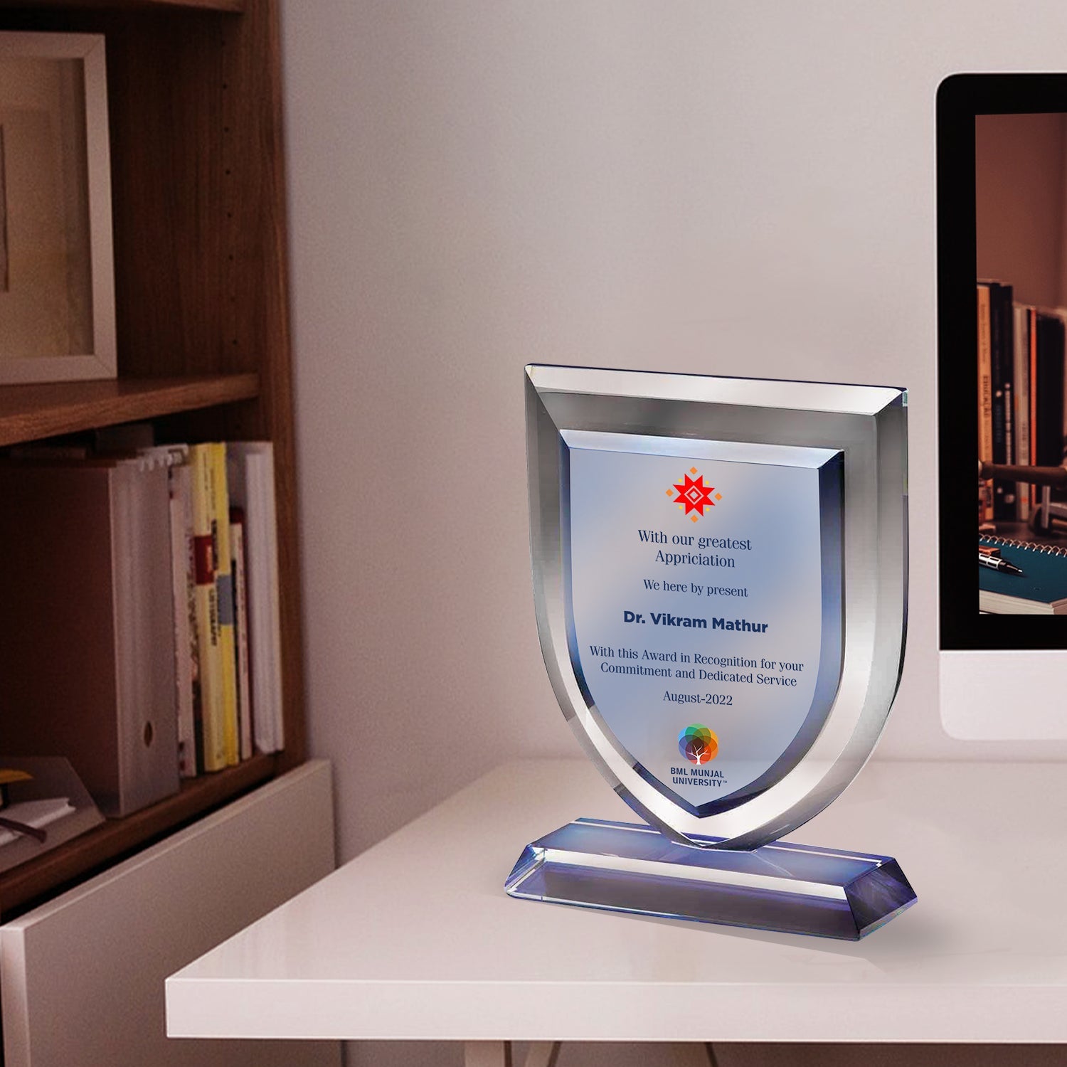 Personalized Crystal Trophy for Corporate Gifting