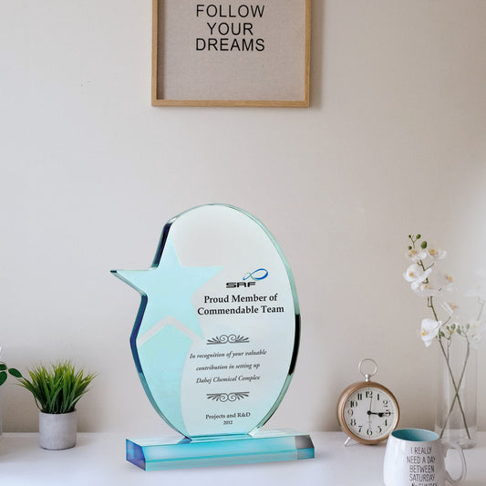 Personalized Crystal Trophy for Corporate Gifts