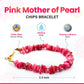 Pink Mother of Pearl Chips Bracelet