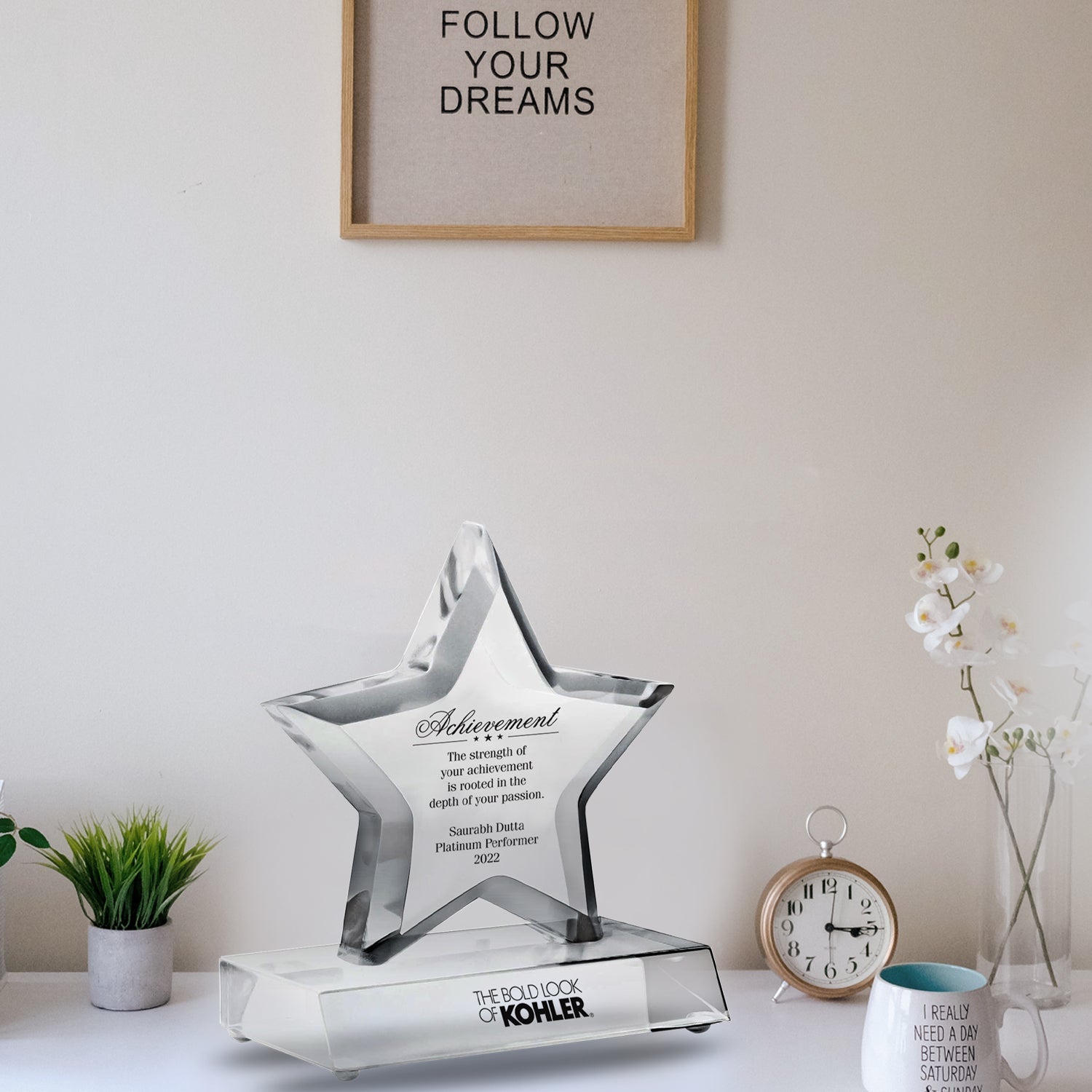Premium Crystal Trophy for Corporate Gifts