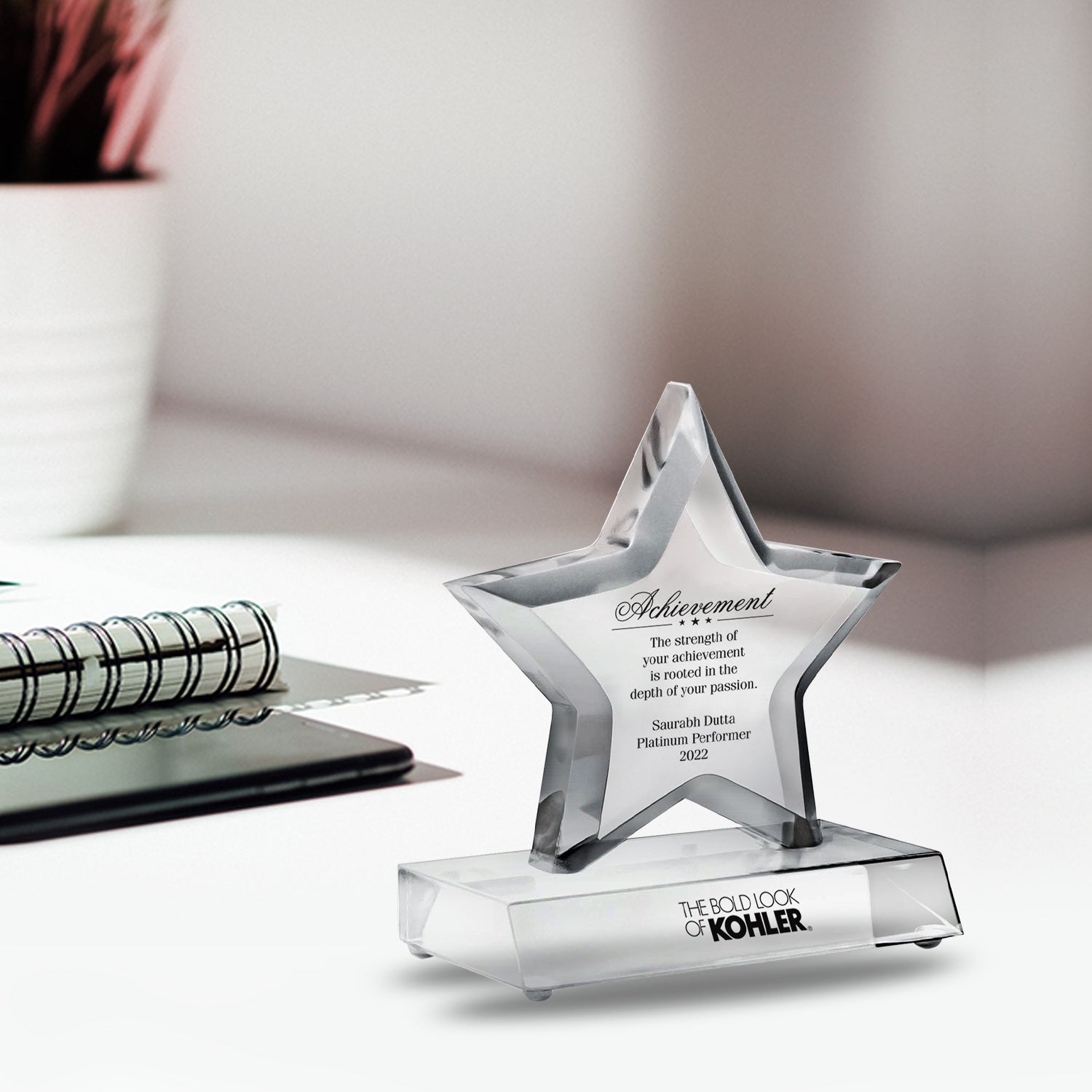 Premium Crystal Trophy for Corporate Gifts