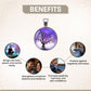 Purple Tree of Life Crystal Pendant