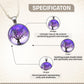 Purple Tree of Life Crystal Pendant