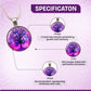 Purple Crystal Tree Pendant