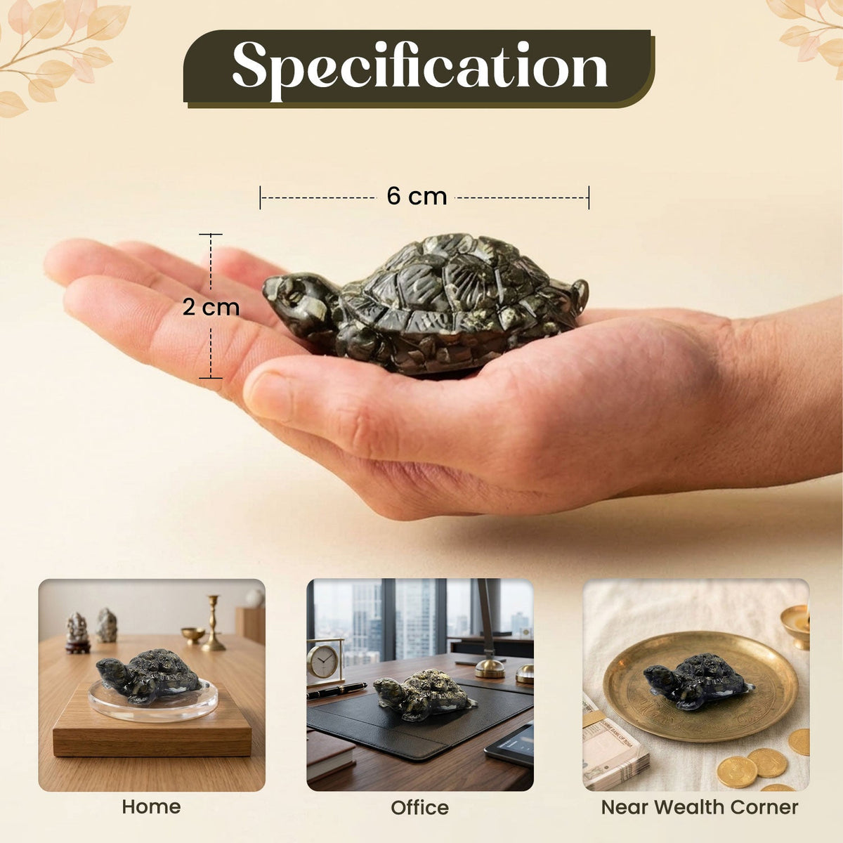 Pyrite Turtle (Kachhua)