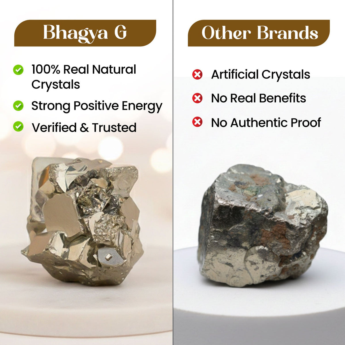 Raw Pyrite Crystal Stone (Cocade)