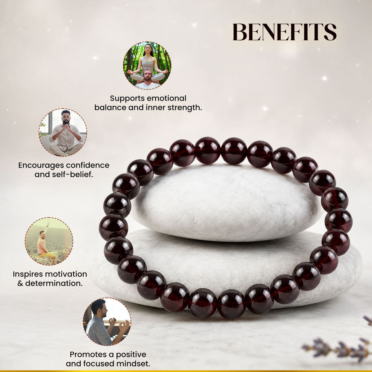 Red Garnet New Crystal Bracelet