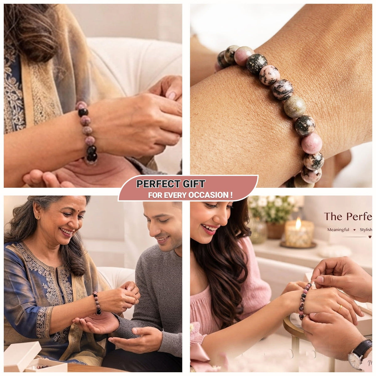 Rhodonite New Crystal Bracelet