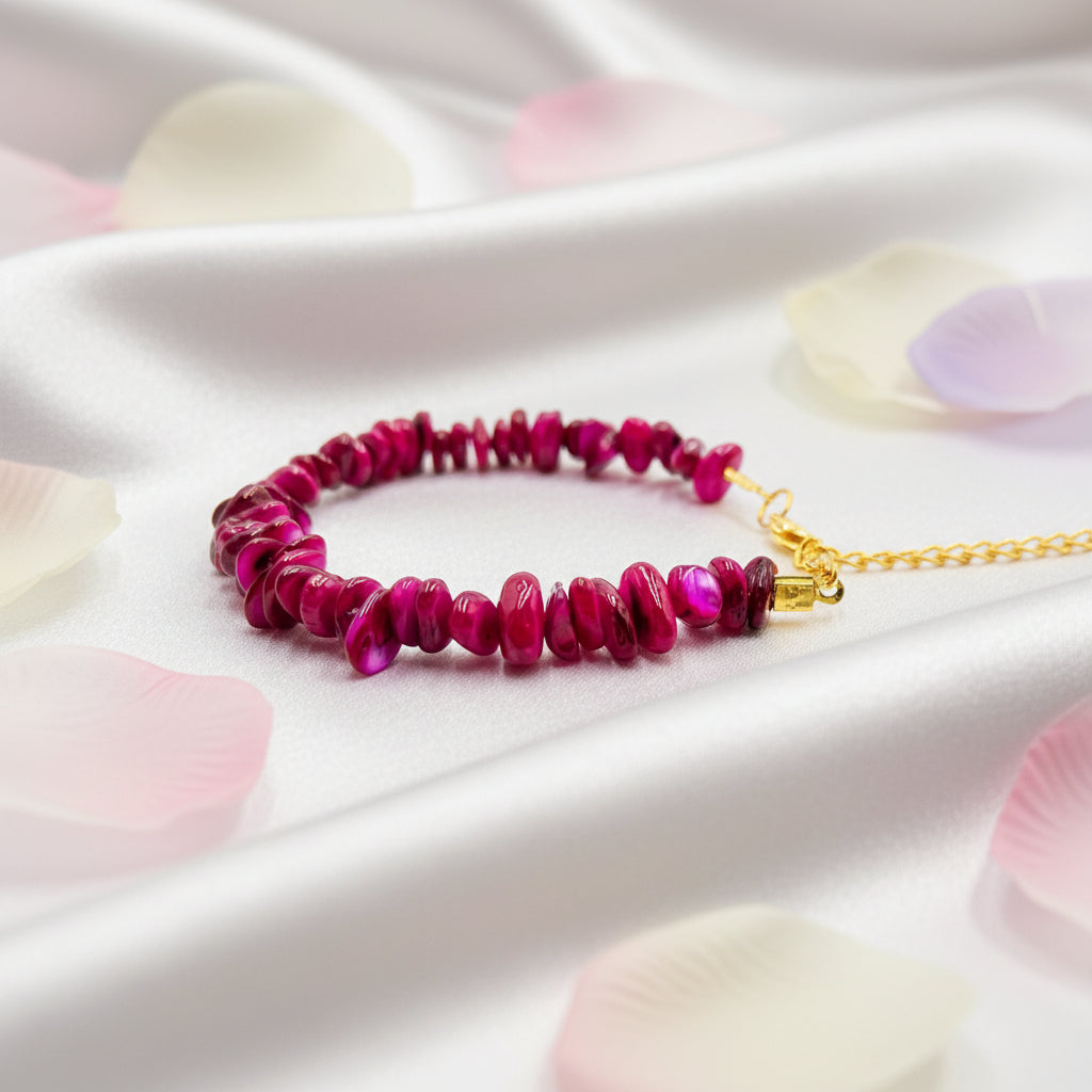 Rhodolite Garnet Chips Bracelet